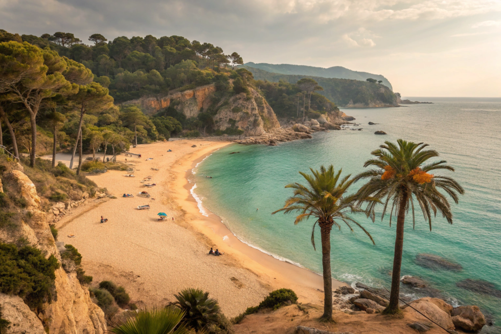 Красивый пляж Коста-Бравы в Испании